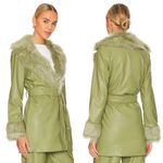 Show Me Your Mumu NEW NWT  Penny Lane Faux Leather Wrap Jacket Sage Green Photo 1