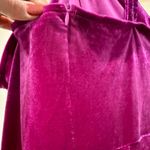 Belle Poque Magenta Velvet Halter Dress w/ Adjustable Button Straps | XL Purple Photo 8