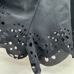 Brandy Melville  Black Floral‎ Laser Cut Eyelet High Rise Drawstring Shorts OS Photo 8