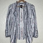 Nic + Zoe Women's Fringe Mix Knit Jacket Open Front Blazer Sweater Coat SP White Size undefined Photo 0