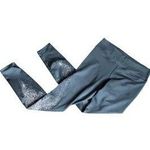 Nike Black, White and Purple Patterned Leggings Photo 0