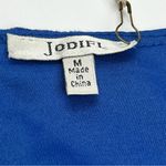 JODIFL  Women‎ Medium Blue Embroidered Dress Cap Sleeve Boho Bohemian Floral NEW Photo 2