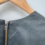 Helmut Lang  Gala Combo Dress Womens Large Black Lamb Leather Exposed Zipper FLAW Photo 5