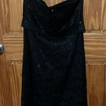 White House | Black Market  Black Brocade strapless cocktail Dress Photo 2