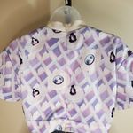 Adidas Mary Katrantzou  Short Sleeved Cropped Top Purple Small Photo 2