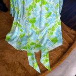 Balenciaga P ussy Floral Print Silk Jacquard Blouse in Blue Photo 8