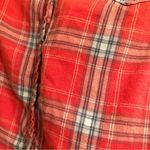 Aerie Plaid Button Up Flannel Shirt Red Blue XS Photo 5