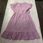 Lilac Purple Asymmetrical Ruffle Wrap Dress Size Small Easter Spring Photo 6