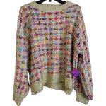 Forever 21  NWT gold metallic multicolor sweater size medium Photo 0
