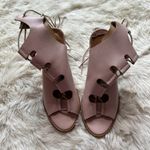 Alex + Alex Pink Lace Up Open Toe Heeled Sandals Women's 6 Photo 1