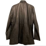 Burberry London Black Leather Bomber with Fur Hood Photo 5