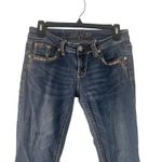 Grace LA Juniors Size 7 Western Bling Jewel Embroidered Pockets Straight Jeans‎ Blue Photo 2
