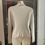 Apt. 9  Womens Turtleneck Sweater Ribbed Off White Stretch Soft Buttons Sz L Photo 1