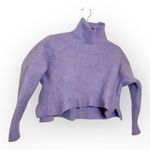 Spiritual Gangster  Lavender Purple Cropped Merino Mock Neck Sweater S Photo 1