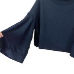 Free People  Black Bunny Cropped Boat Neck Pullover Photo 7