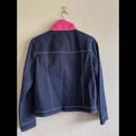 St John Sport by Marie Gray Denim Style Black Jacket White Stitching Small VGUC Photo 6