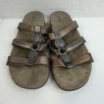 Taos Footwear Size 8 Prize 4 Walking Sandal Adjustable Straps Metallic Leather Brown Photo 4