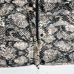 Mango Beige Black Snakeskin Print Hooded Lightweight Puffer Jacket Womens S Photo 5