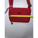 Vera Bradley  Crossbody Bag Quilted Red Shoulder Bag Multi Compartment‎ L Photo 6
