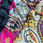 Cocoa blue Silky long sleeveless beach kimono asymmetrical handkerchief dress m Red Size M Photo 3