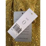 Donna Morgan Gold Sequin Metallic Knit Ruched Dress NWT Photo 4