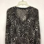 ZARA  Brown Tropical Leaf Long Sleeve Mini Dress Photo 1