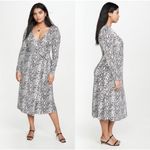 Good American NWT M (2) 8 Runaround Wrap Dress Snake Skin Python Midi Stretch Photo 2