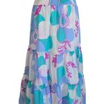 J. Marie Mia Rae Cornflower Blue Multi Floral Strapless Skirt/Dress Size Medium Photo 8