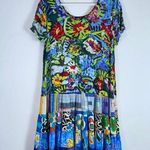 Jams World Vintage Floral Pasa Pasta Scoop Neck Tiered Dress Artsy Size Medium Photo 0