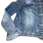 Maurice's Maurice’s Wash Jean Jacket adorned with assorted patches women's medium Photo 2