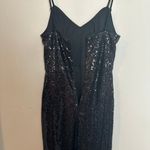 Lulus - Forever Your Girl Black Sequin Faux-Wrap Bodycon Maxi Dress Formal Prom Photo 9