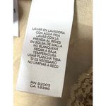 Emma James V Neck Blouse Sequins Lace Shirt Floral Brown Tan Womens S Stretch Photo 7