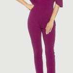 Alexia Admor NWT  Draped One-Shoulder Jumpsuit Unitard Size Medium Plumtastic Photo 0