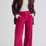 Free People  The Harlow Mid Rise Wide Leg Pants Size 28 Corduroy Pink‎ NWT Photo 0