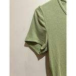 SheIn  ~ Short Sleeve Ribbed V-Neck Cropped Top ~ Size Medium ~ Green Photo 2