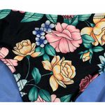 Time & Tru NEW Womens Black Floral Swimsuit Bikini Ruffle Lace Off Shoulder M Photo 7