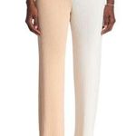 Torn By Ronny Kobo NWT Ronny Kobo Two Tone Ribbed Knit Pants Wide Leg Stretchy Beach Clean Girl szM Photo 0