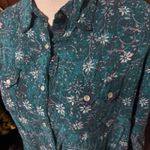 Wrangler Wrancher Shirt Teal Green Pearl Snap Western Womens M Rodeo Cowgirl Photo 1