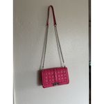 REBECCA MINKOFF Bag Crossbody Pink Chain Quilted Leather Love Shoulder Clutch Size M Photo 8