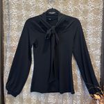 EXPRESS Women's Modern Black Long Sleeve V-neck Blouse XS Photo 1