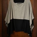 Ann Taylor  Colorblock Tassels Jacket Coat Knit Sweater Cape Poncho Photo 1