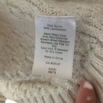 Talbots Cream Diamond Knit Patterned Open Front Cardigan Lambswool Blend Medium Photo 4