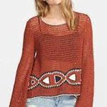 Volcom  Vibe Tribe Crochet Bell Sleeve Open Back Tribal Sweater Longsleeve Large Photo 0