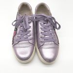 Kenneth Cole  Women Sneakers 8.5 Metallic‎ Lavender Floral Y2K Embroidered Casual Photo 1