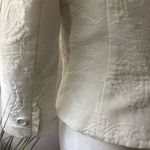 Beth Bowles White/ Ivory Floral Textured Button Blazer Size 8 White Photo 9