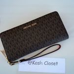 Michael Kors Flame Travel Continental Wristlet Large Wallet Photo 7