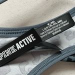 PINK - Victoria's Secret Pink Active Victorias Secret • Slate Blue Black Leopard Long Line Sports Bra Photo 3