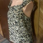 CAbi Small Camo Animal Print Tiered Cold Shoulder Tank Top Photo 4