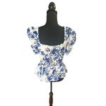 River Island Blue Floral Puff Sleeve Blouse – Romantic & Trendy Photo 7