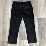 White House | Black Market WHBM Womens Black Denim Jeans Embellished Pockets Size 2 Blanc Crop Photo 1